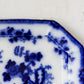 Antique Flow Blue Ironstone 15" Platter – "Indian" Pattern (c. 1850)