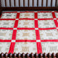 All Hands Round Vegetable Dyed Green and Turkey Red Quilt, c1880