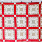 All Hands Round Vegetable Dyed Green and Turkey Red Quilt, c1880