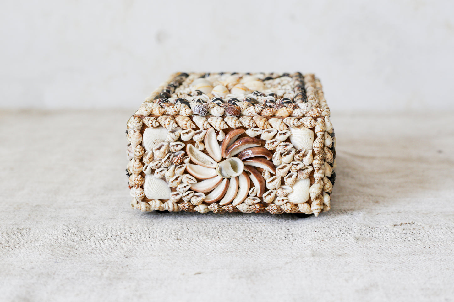 Mosaic Shell Decorated Trinket Box