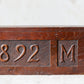 1892 Carved Wood Sloped Desk Box with "JM" Initials