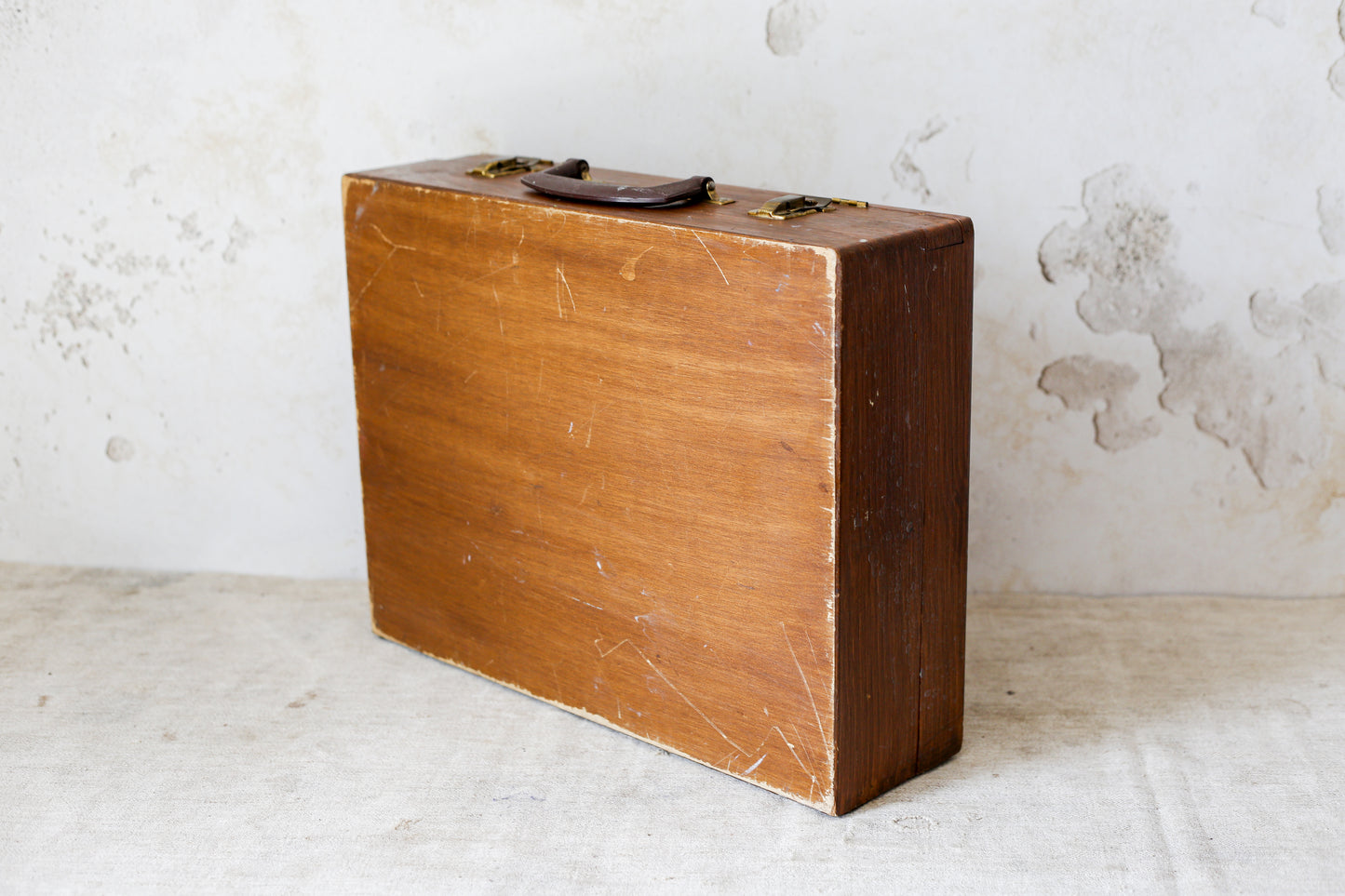Vintage Wooden Artist's Sketch Box with 3 Palettes