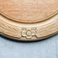 Vintage English Carved "Bread" Board with Stylized Flower