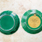 Set of 2 Antique Cabbage Leaf on Basket Greenware Majolica Plates