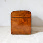 Antique Dome Top Walnut Tea Caddy with Brass Decoration, c1860