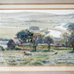Signed Watercolor Painting of English Pastoral Scene with Sheep by Susan Jackman