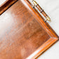 Edwardian Oak Serving Tray with Brass Handles, c1910