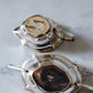 Alexander Clark Co. London Silverplate Sugar & Creamer Set, Monogrammed & Dated 1930