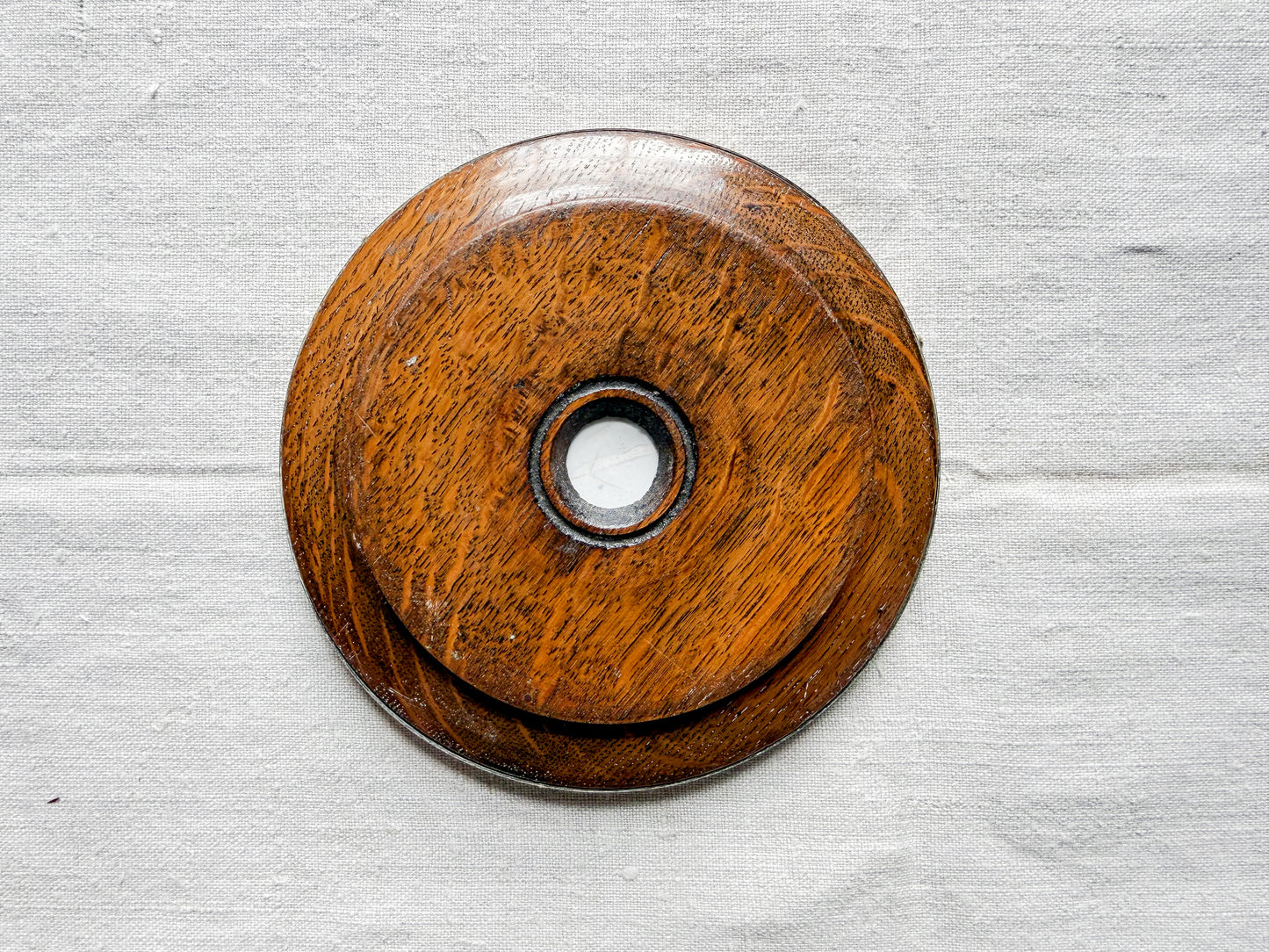 Goodall's Yorkshire Relish Dish in Wood Base, c1900