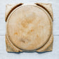 Square Carved Geometric English Bread Board, c1900