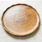 Treen Wood Bread Platter with Raised Edges, c1930