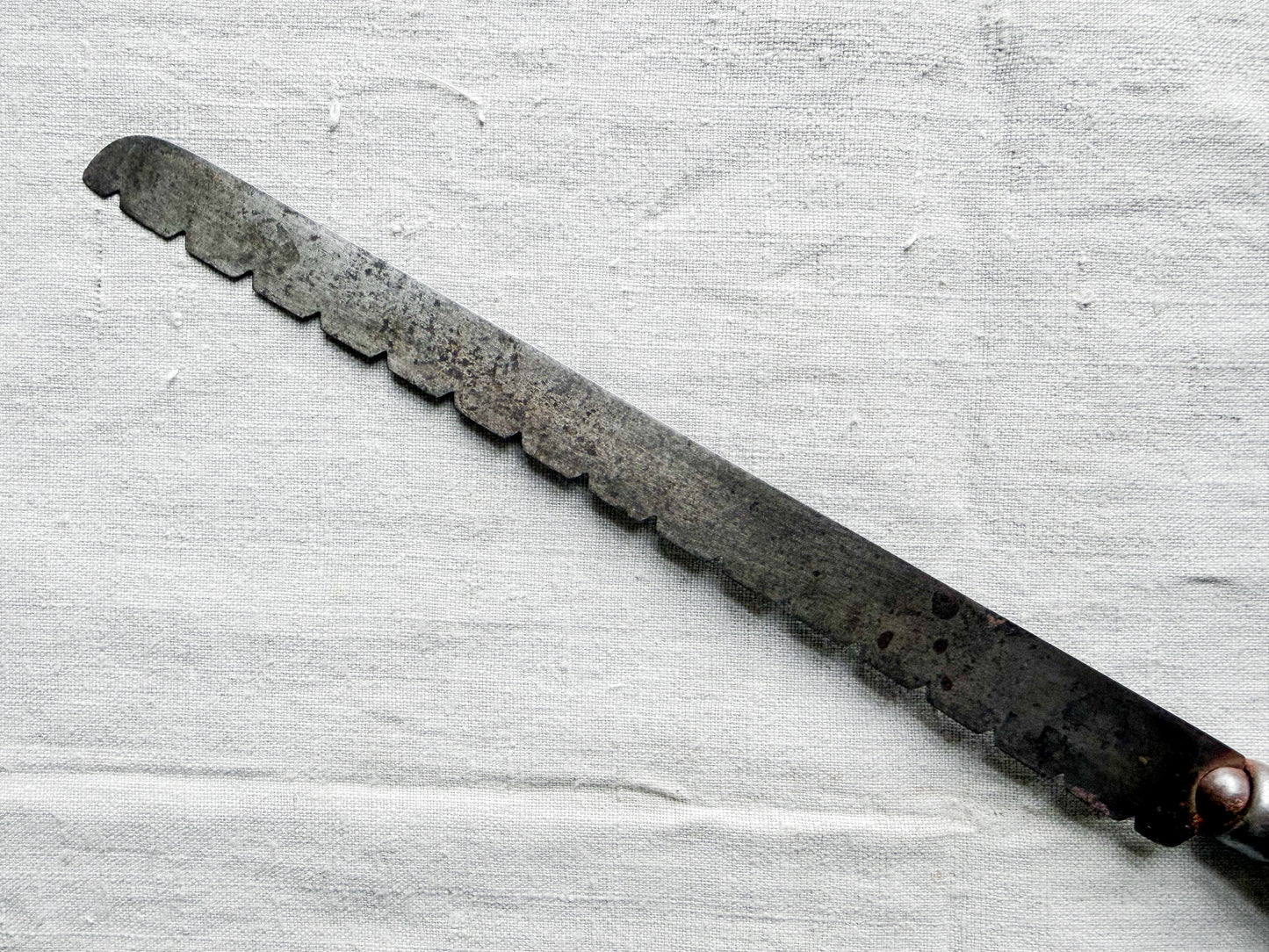 Extra Long Deep-Knotched Antique Bread Knife, c1880