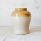 Large Ovoid Two Tone English Pantry Crock