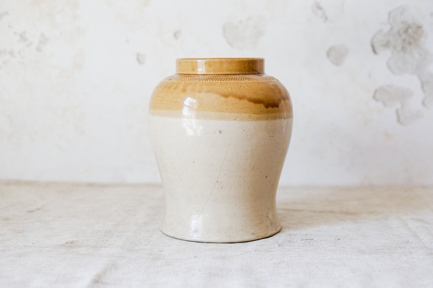 Large Ovoid Two Tone English Pantry Crock