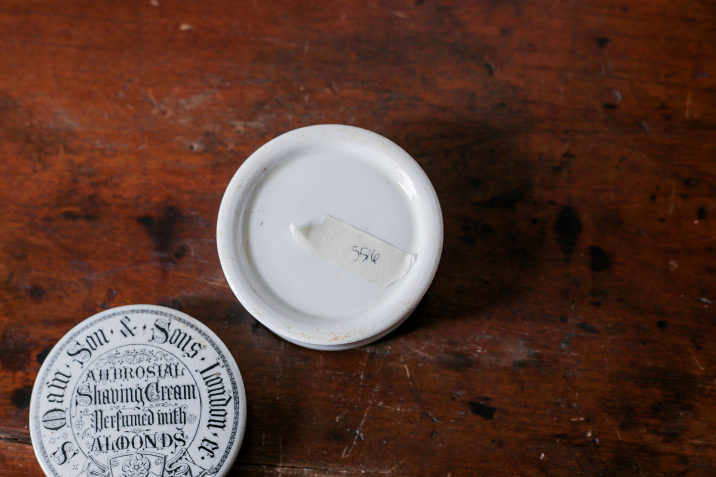 S. Maw Son & Sons Ambrosial Shaving Cream English Pot & Lid