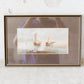 Antique 1877 Maritime Fishing Scene Watercolor Painting