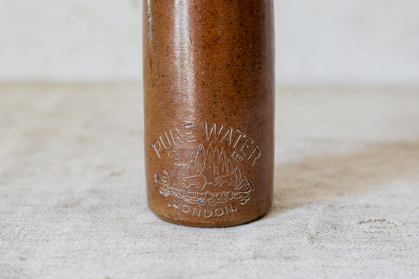 Antique 'Pure Water' London Stoneware Bottle