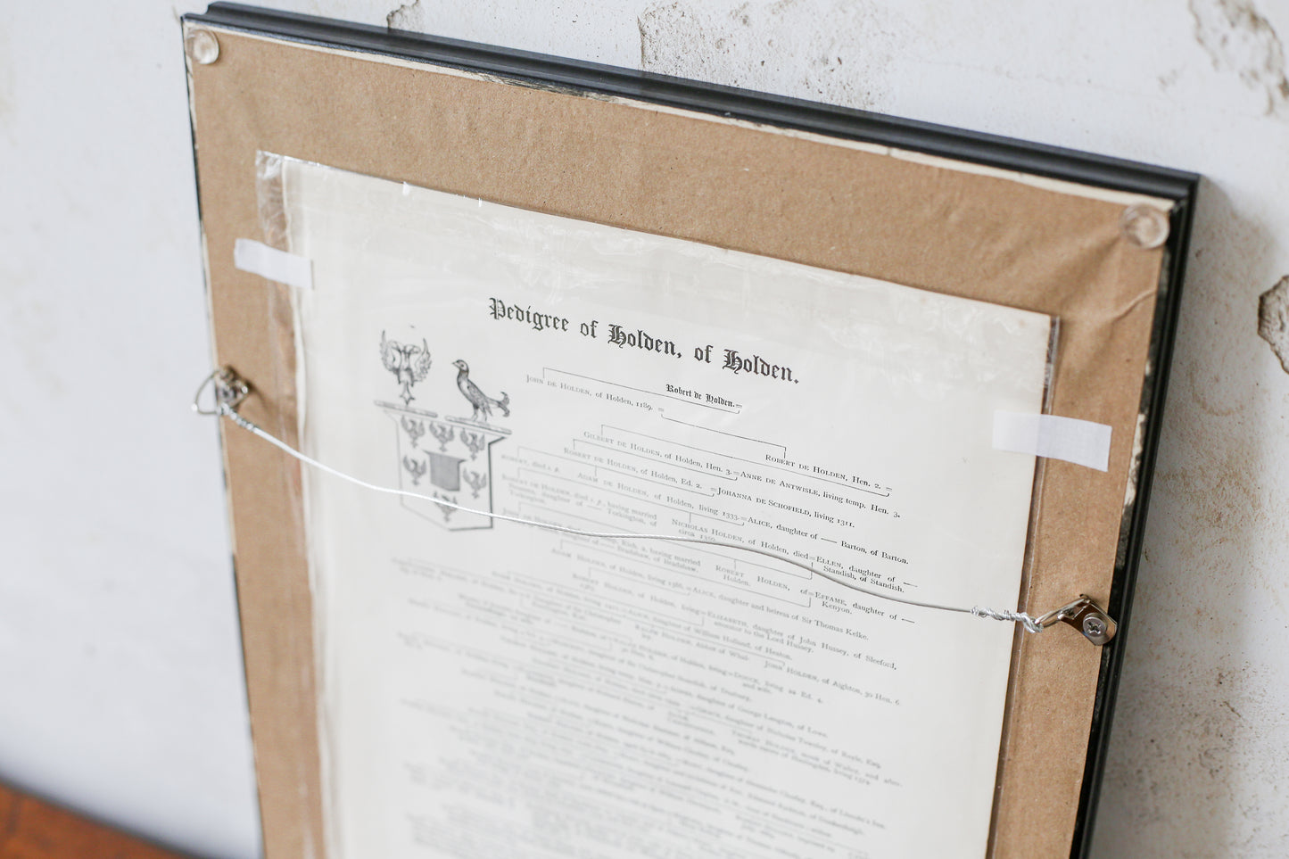 19th Century Coat of Arms of Holden, Reedly House, Lancashire | Contemporary Black and Gilt Frame