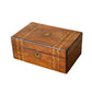 Antique Small Parquetry Chevron Inlaid Tunbridge-Style Stationery Box, c. 1870
