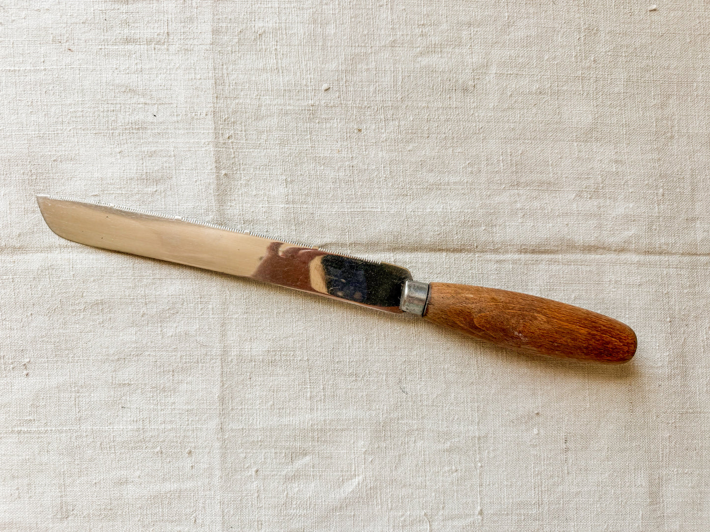"Bread" Hand Carved Knife with J.H. Potter, Sheffield Blade, c1920