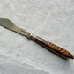 Midcentury Ornate Butter Knife with Carved Handle