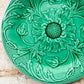 Antique Majolica Sunflower and Buds Greenware 8" Plate