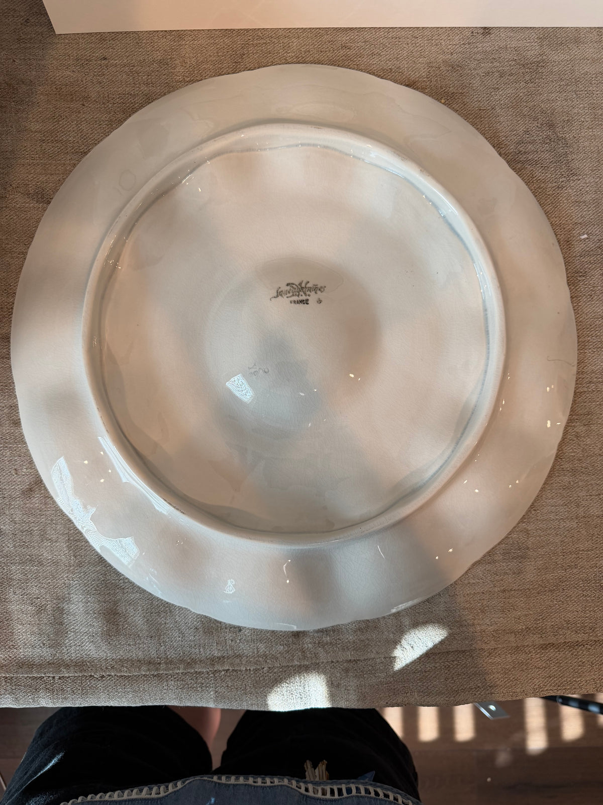 Sarraguemines 12-well master oyster server plate, c1920
