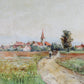 Antique Impressionist Countryside Landscape Oil Painting, c1920