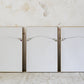 Antique Fern Bookplates (c1860) in Custom Beaded Gold Frames and Celery Green Mat