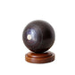 Edwardian Lignum Vitae Lawn Ball on Wooden Stand