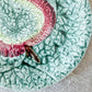 Majolica Green and Magenta Begonia Leaf Plate, c1880