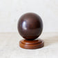 Edwardian Lignum Vitae Lawn Ball on Wooden Stand