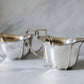 Antique Art Deco Harrison Fisher & Co Silverplate Sugar Bowl & Creamer Set, c1920