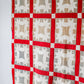 All Hands Round Vegetable Dyed Green and Turkey Red Quilt, c1880