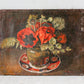 Antique Still Life of Poppies in Vase, Signed by R. Goodwin, ESK, c1890