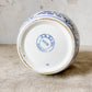 German Blue Onion Ceramic Barley Canister, c1900