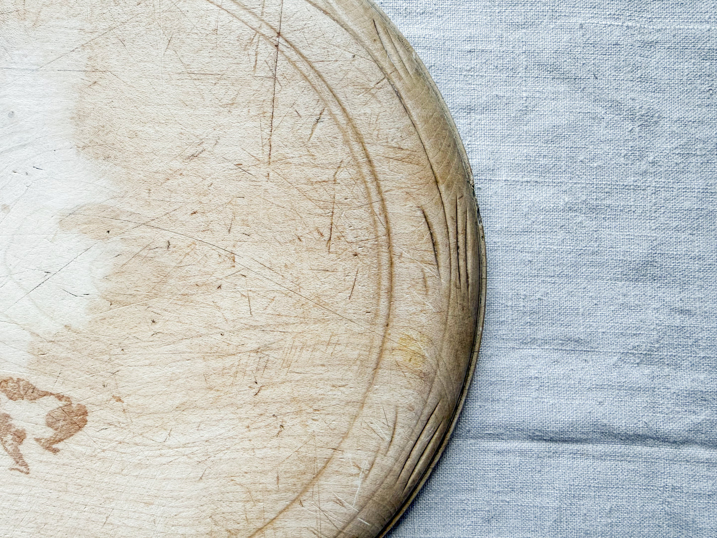 Carved "Bread" Board with Wheat & Florals, c1920