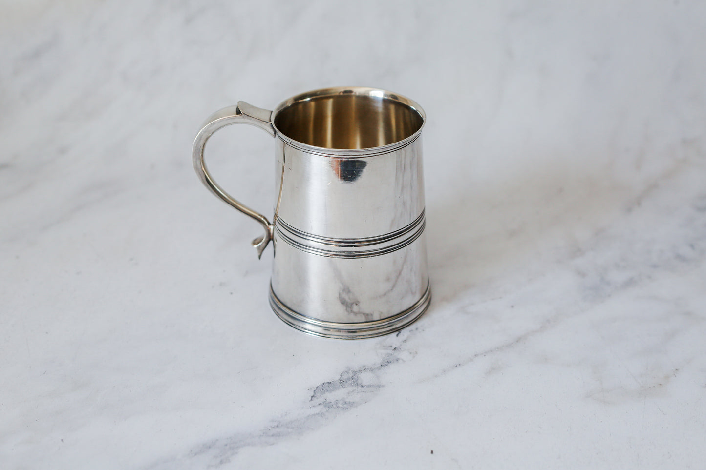 Antique Engraved Roberts & Belk Silverplate Tankard - "Romney Plate" Sheffield, c. 1920