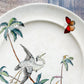 Set of 2 Copeland Palms & Egret Ironstone Polychrome 10" Dinner Plates, c1870