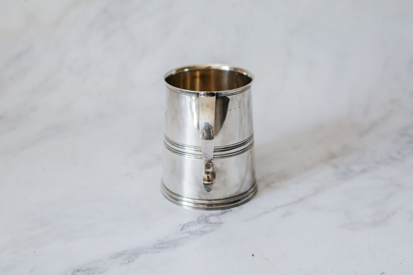 Antique Engraved Roberts & Belk Silverplate Tankard - "Romney Plate" Sheffield, c. 1920