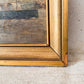 Antique Oil Painting of British Maritime Scene in Gilt Wood Frame, c1880