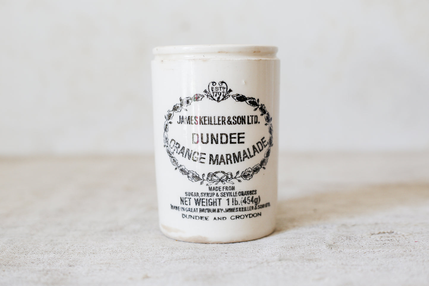 James Keiller & Sons Dundee Marmalade 1 lb. Tall Pot, c1920