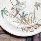 Set of 2 Copeland Palms & Egret Ironstone Polychrome 10" Dinner Plates, c1870