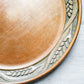 Carved Wheat Border Wooden Bread Plate, c1940
