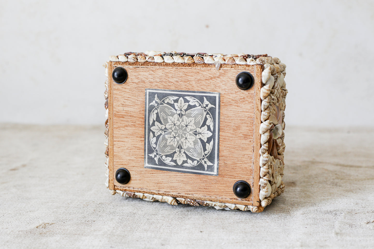 Mosaic Shell Decorated Trinket Box