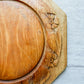 Octagonal Floral Carved English Bread Board, c1880
