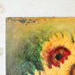 Unframed Oil Painting of Sunflowers in Vase, Signed B. Maak