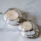 Antique Art Deco Harrison Fisher & Co Silverplate Sugar Bowl & Creamer Set, c1920