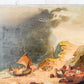 Antique Moody Coastal Scene with Fishing Boats, c1900