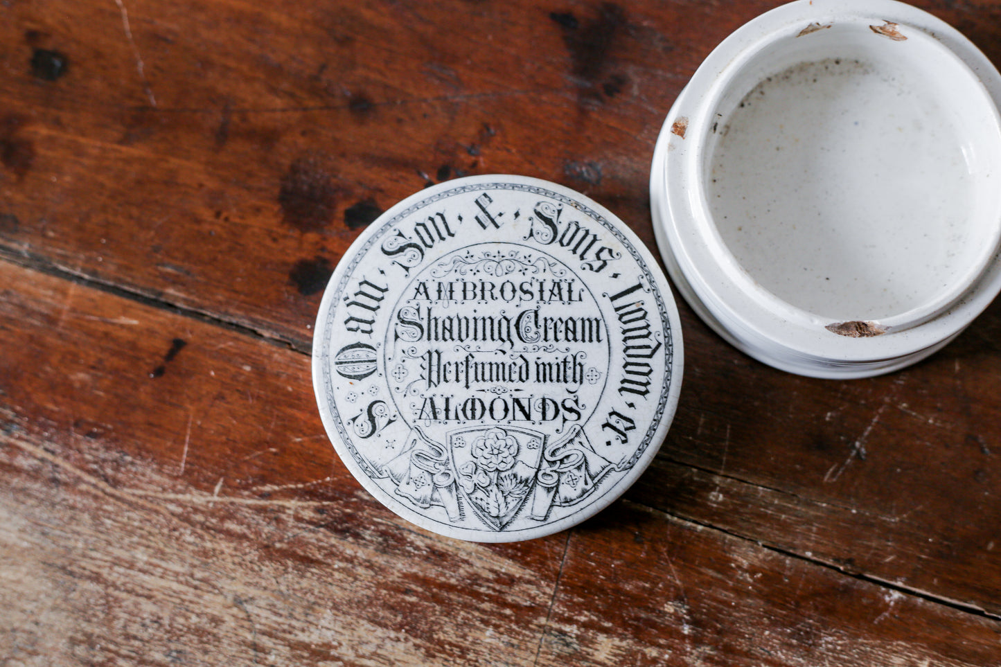 S. Maw Son & Sons Ambrosial Shaving Cream English Pot & Lid